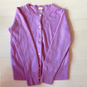 J Crew Crewcuts Cashmere Lilac Cardigan Sweater, Girls sz 10